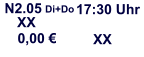 N2.05 Di+Do 17:30 Uhr XX 0,00 € XX