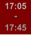 17:05 - 17:45