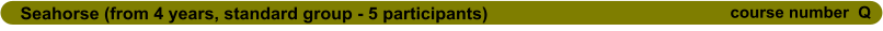 Seahorse (from 4 years, standard group - 5 participants)                      course number  Q